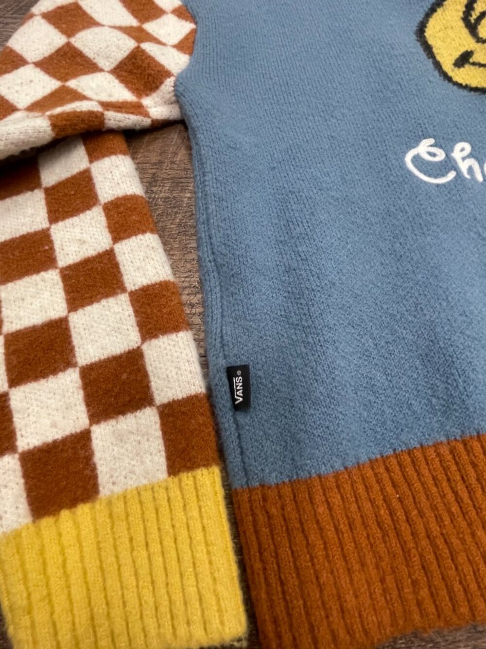 Vans Original Checkerboard Co. 66 Smiley Colorblock Cardigan Size S - Picture 5 of 9